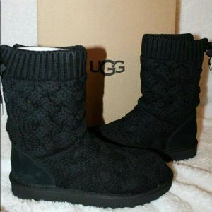 Ugg black knitted boots